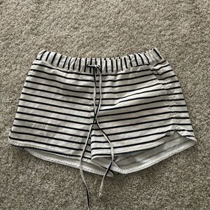 J Crew Factory size XS black and white striped shorts